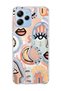 Poco M6 Pro 5g Compatible Abstract Face Eye Printed Transparent Phone Case