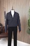 Slimfit Navy Blue Summer Thin Coat with Elastic Waist - 2
