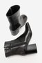 Vanisse Women's Genuine Leather Boots Black Rabat Thick Block Heeled Boots - 5