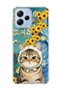 Poco M6 Pro 5g Compatible Starry Night Tabby Cat Printed Transparent Phone Case