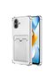 حافظة شفافة متوافقة مع هاتف Galaxy A08 مع فتحة للبطاقات ومقاومة للصدمات