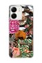 Redmi 13C Compatible Wild Animal Collage Printed Transparent Phone Case