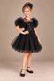 Girl's Tulle Skirted Bow Evening Dress Graduation Dress Ak2620 - 3