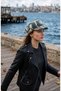 Winter Women's Hat with Visor, Cashmere Fabric - 3
