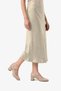 Women's Pointed Toe Thick Heeled Shoes Meaty Beige - 6