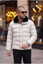 Waterproof Inflatable Coat with Fur Detail