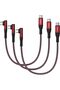 USB C to USB C Cable, 3 Pack 60W Type C Cable (1ft, Red)