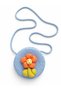 Round Wicker Children's Bag with Flower Accessories
