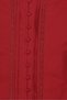Women Round Neck Textured Long Sleeve Shirt, Dark Red - 5