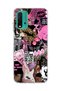 Redmi 9t Compatible Pink Leopard Fashion Printed Transparent Phone Case