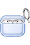 غطاء شفاف لسماعات AirPods Pro 3، مقاوم للخدوش، أزرق اللون