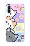Redmi 9A Compatible Cute Cats Pastel Printed Transparent Phone Case