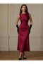 Rochie maxi, vișiniu - 5
