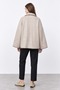 Embroidery Detailed Buttoned Coat - Beige - 4