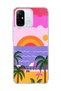 Redmi 12C Compatible Pink Purple Coast Printed Transparent Phone Case