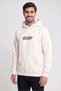 Men Long Sleeve Brand Logo Hoodie, Beige
