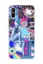 Redmi 9A Compatible Chrome Robot Women's Printed Transparent Phone Case