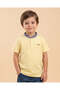 Boys Lemon Mandarin Collar Polo Shirt