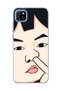 Redmi 9C Compatible Funny Face Nose Printed Transparent Phone Case