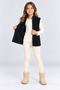 Girl's Zippered Plush Soft and Warm Daily Vest Ak4122 - 3