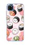 Redmi 9C Compatible Cute Sushi Printed Transparent Phone Case