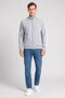 Jeans Men Long Sleeve Embroidered Logo Full Zip Sweatshirt, Grey - 2