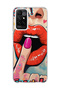 Redmi 10 2022 Compatible Red Lip Printed Transparent Phone Case