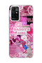 Redmi 10 2022 Compatible Pink Lip Heart Printed Transparent Phone Case