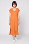 Women Solid Midi Dress, Rust