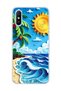 Redmi 9A Compatible Palm Sun Wave Printed Transparent Phone Case