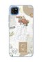 Redmi 9C Compatible Flower Headed Woman Collage Printed Transparent Phone Case