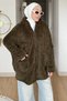 Oversize Plain Plush Cardigan - 3