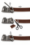 Genuine Buffalo Leather Automatic Buckle No-Hole Classic Men's Belt 3.5cm - 9