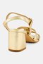 Women Alta Curled Adjustable Buckle Closure Sandals, Gold - 3