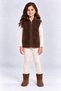 Girl's Zippered Plush Soft and Warm Daily Vest Ak4122 - 4