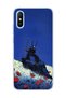 Redmi 9A Compatible Blue Samurai Weasel Printed Transparent Phone Case