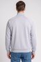 Jeans Men Long Sleeve Embroidered Logo Full Zip Sweatshirt, Grey - 4
