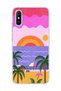 Redmi 9A Compatible Pink Purple Coast Printed Transparent Phone Case