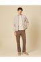 Men Beige Bomber Jacket - 2