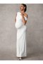 Rochie maxi, alb - 4