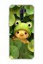 Redmi 9 Compatible Transparent Phone Case with Frog Hat and Duck Print