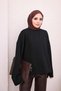Black Crew Neck Oversize Modal Sweatshirt - 4