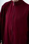 Women's Jacket and Pants Set with Sewing Details, Burgundy - 6