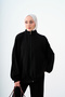 Women's Sewing Detail Pants and Jacket Set Black - 3