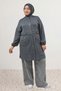 63025 Large Size Snap Detailed Modal Cap - Anthracite - 4