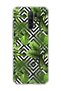 Redmi 9 Compatible Tropical Leaf Geometric Printed Transparent Phone Case