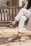 Women's Lace-Up Suede & Drawstring Detailed Sneaker Sameri Tobacco Brown Suede - 2