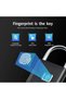 قفل ذكي ببصمة الإصبع، قفل محمول صغير مع شحن USB، قفل خزانة مقاوم للماء - 2