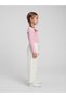 Girl's White Jean Pants with Buttoned Pockets 3/8 Years - 2