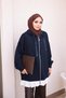 كارديجان رياضي باللون الأزرق الداكن مع كشكشة على الحافة - 4